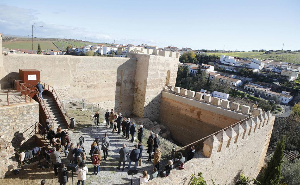 Reapertura de la Torre y el Baluarte de los Pozos tras las obras en noviembre de 2021. 