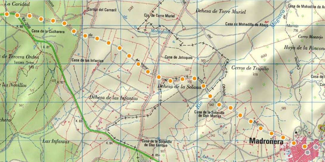 La etapa de La Cumbre a Madroñera, de 24 kilómetros, es la tercera del Camino de Cáceres a Guadalupe, también llamado Camino de los Descubridores