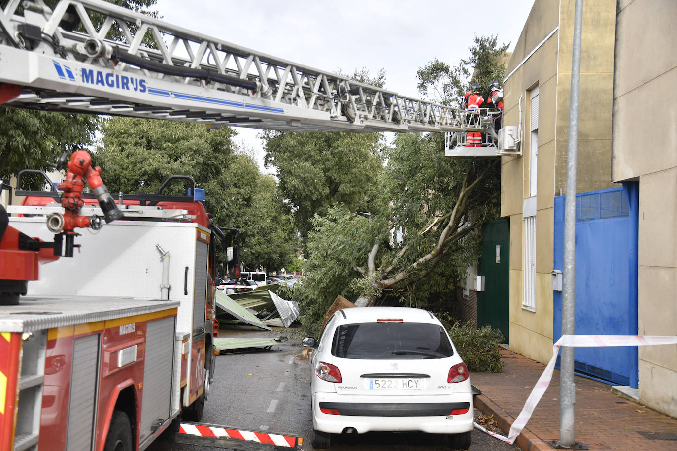 Fotos: La borrasca Béatrice causa desperfectos en Badajoz
