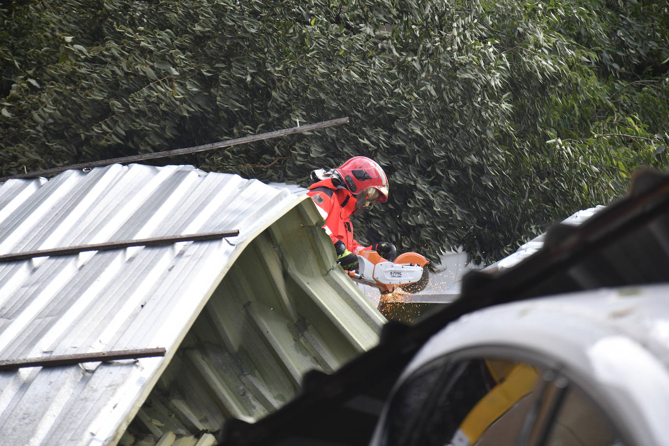 Fotos: La borrasca Béatrice causa desperfectos en Badajoz
