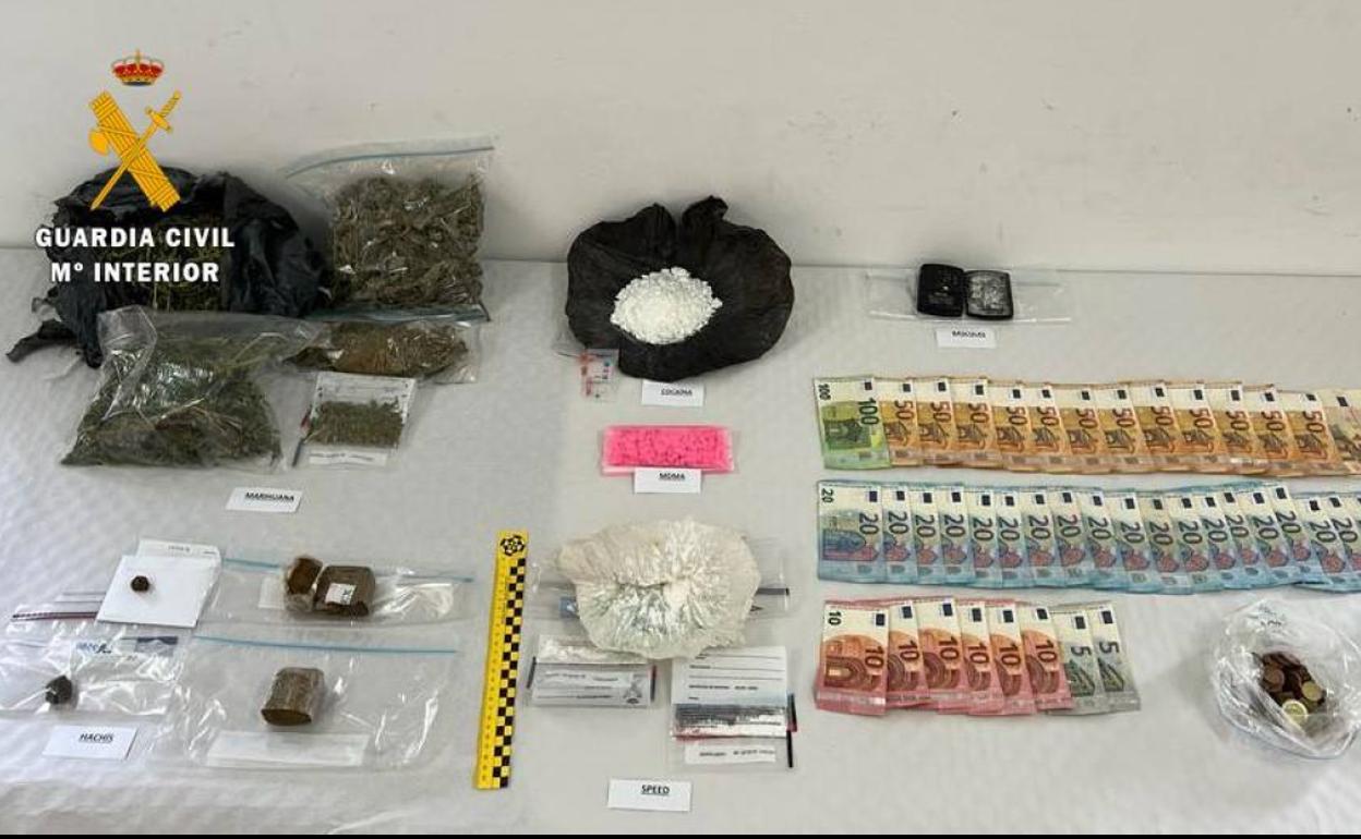 Detenido en una alquería hurdana por traficar con cocaína, speed, éxtasis, hachís y marihuana
