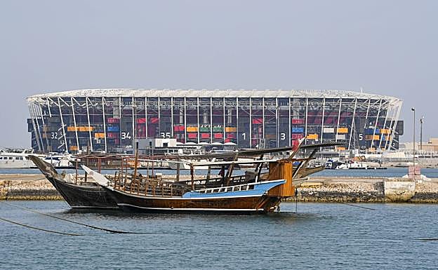 Imagen principal - Mundial Qatar 2022 | Un estadio desmontable con firma española