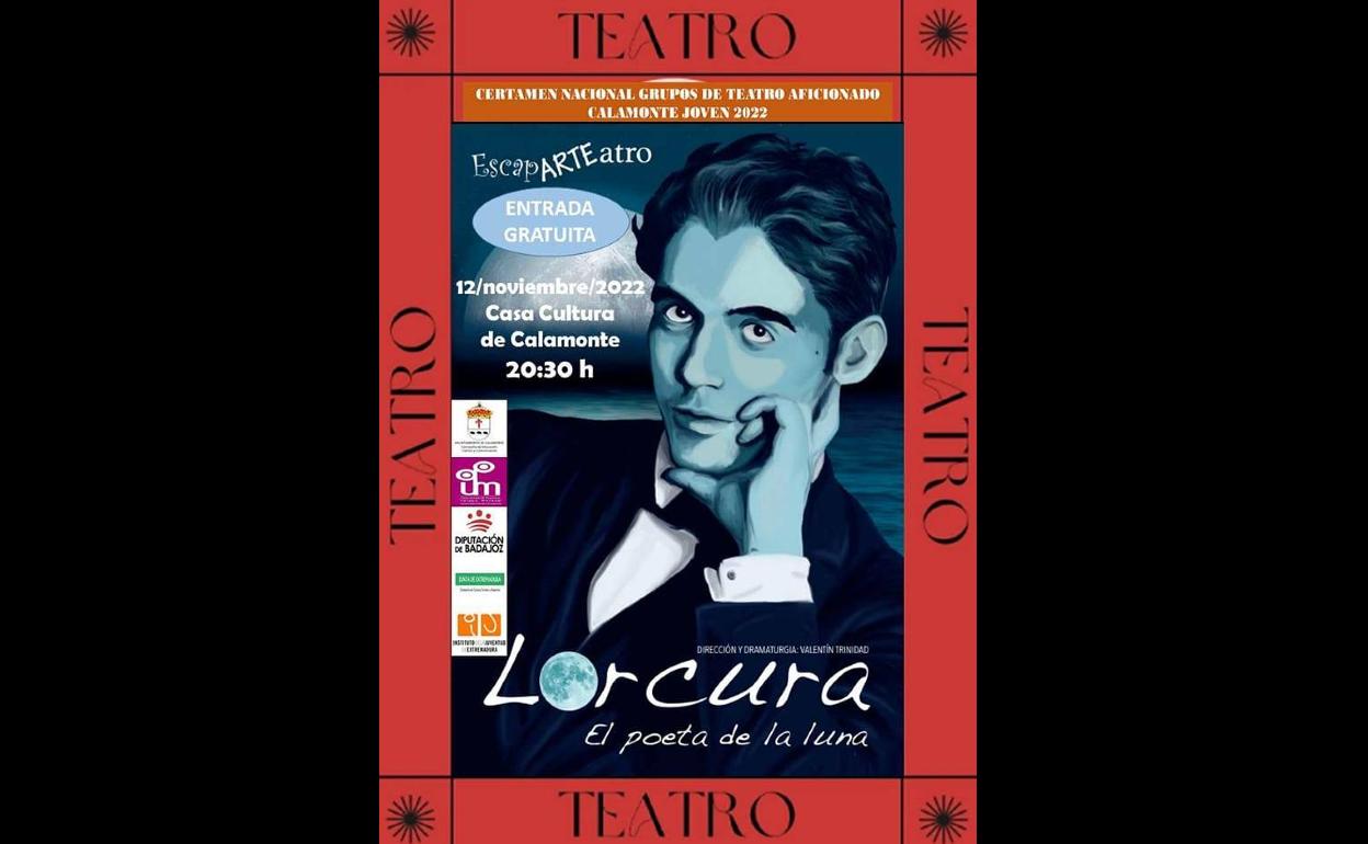Escaparteatro representa 'Lorcura, el poeta de la luna' en la Casa de Cultura