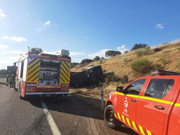 Fotos: Imágenes del accidente del camión en la A-66