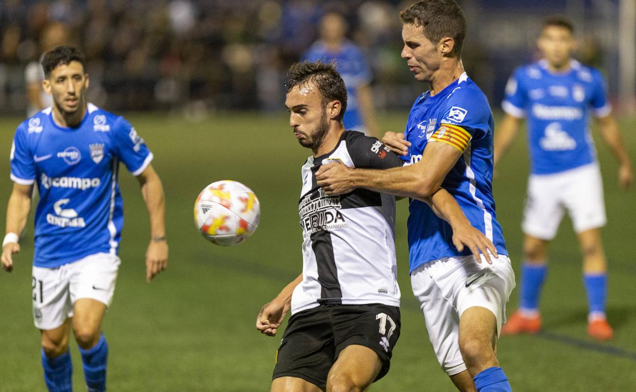 Fran Viñuela, ante el Utebo.