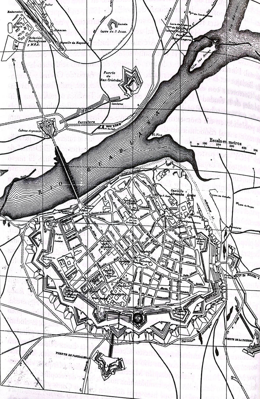 Mapa de 1932 con la muralla casi intacta.