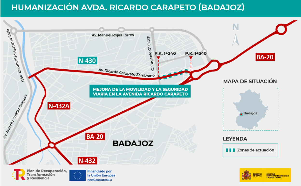 El final de Ricardo Carapeto tendrá carril bici y aparcamientos