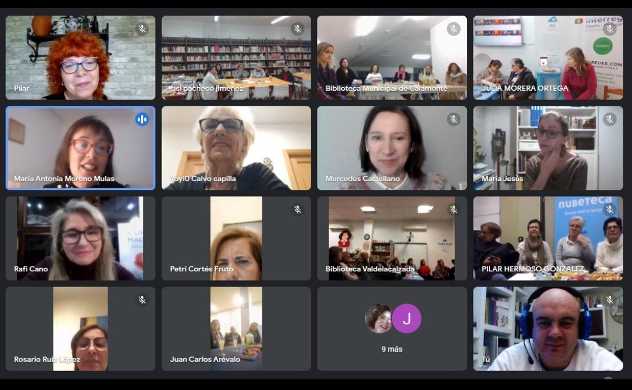 Un momento del encuentro virtual. 