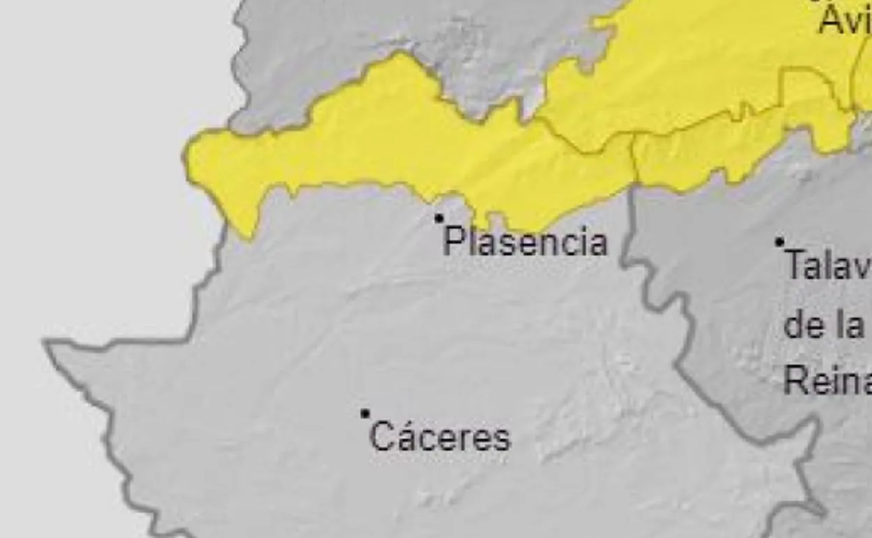 El 112 activa la alerta amarilla por lluvias en el norte de la provincia de Cáceres
