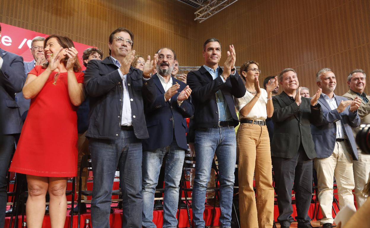 Reunión de líderes autonómicos del PSOE con Pedro Sánchez. 