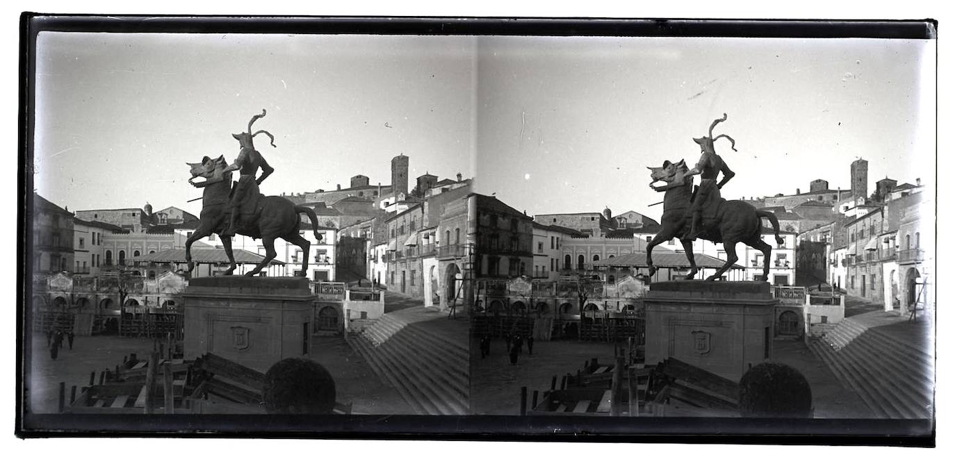 Todas las fotografías del conde de Polentinos que realiza en la excursión son estereoscópicas, con dos imágenes.