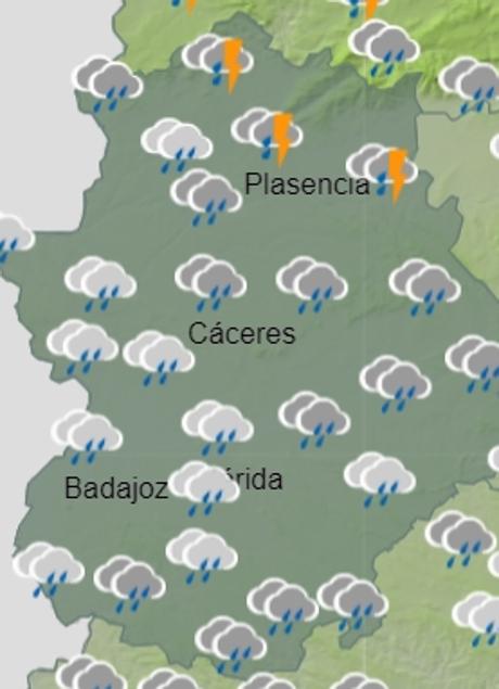 Imagen - Previsión de lluvias para el martes./Aemet