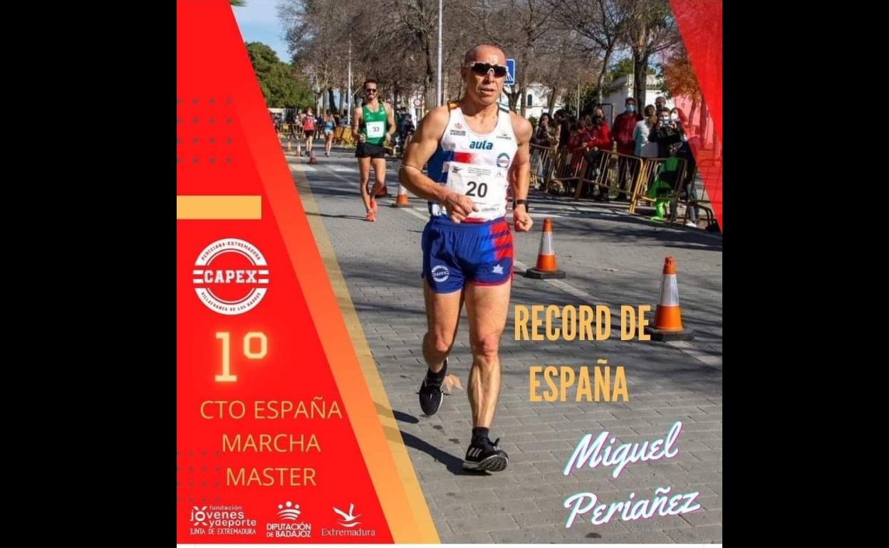 El calamonteño Miguel PeriAñez logra la medalla de oro en el Campeonato de España Marcha Master