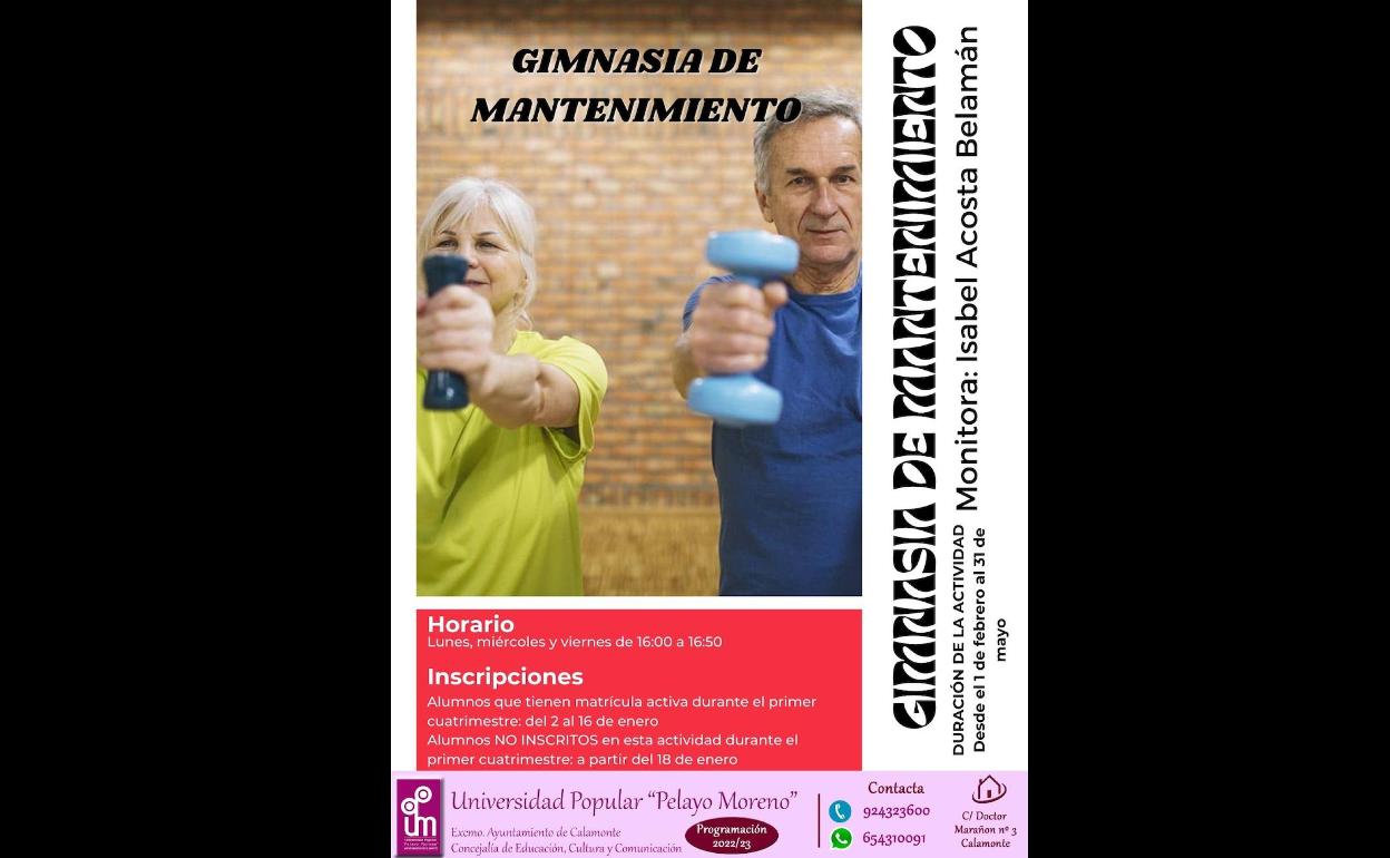 Gimnasia de Mantenimiento en la Universidad Popular