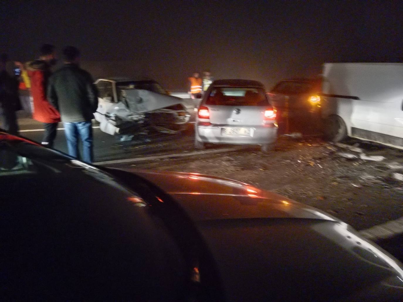 Fotos: Colisión múltiple en la EX-A1, cerca de Galisteo
