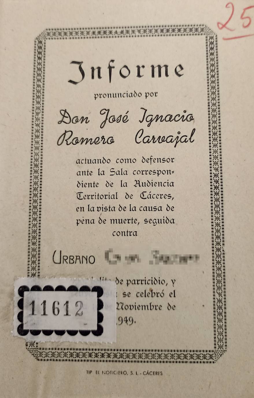 Publicación del informe del abogado defensor, José Ignacio Romero Carvajal.