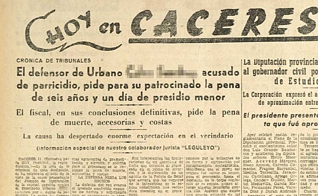 Noticia publicada en el Diario HOY del juicio. 