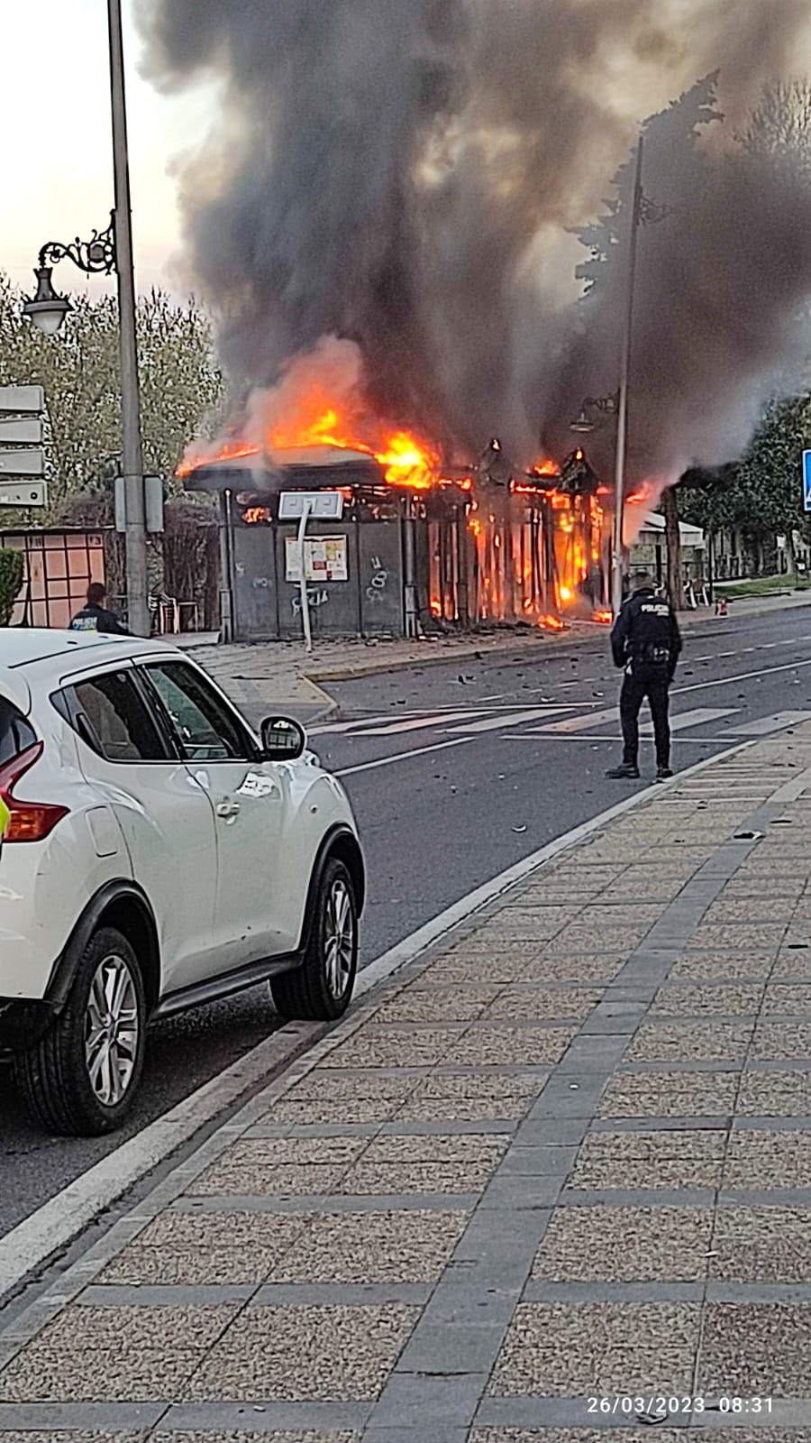 Arde una churrería en Mérida