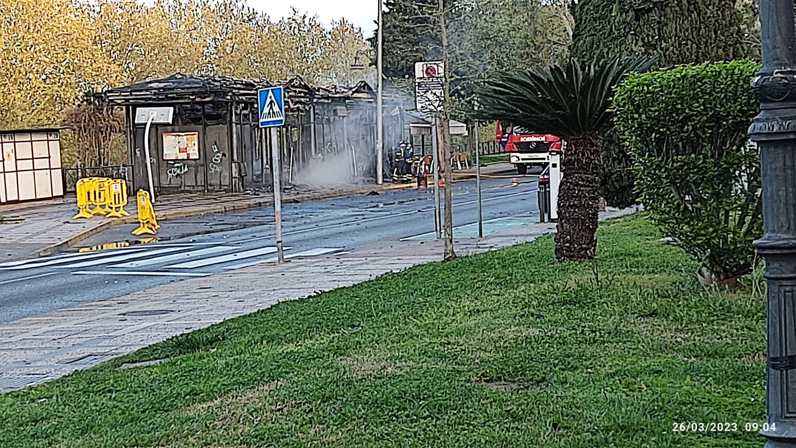 Arde una churrería en Mérida