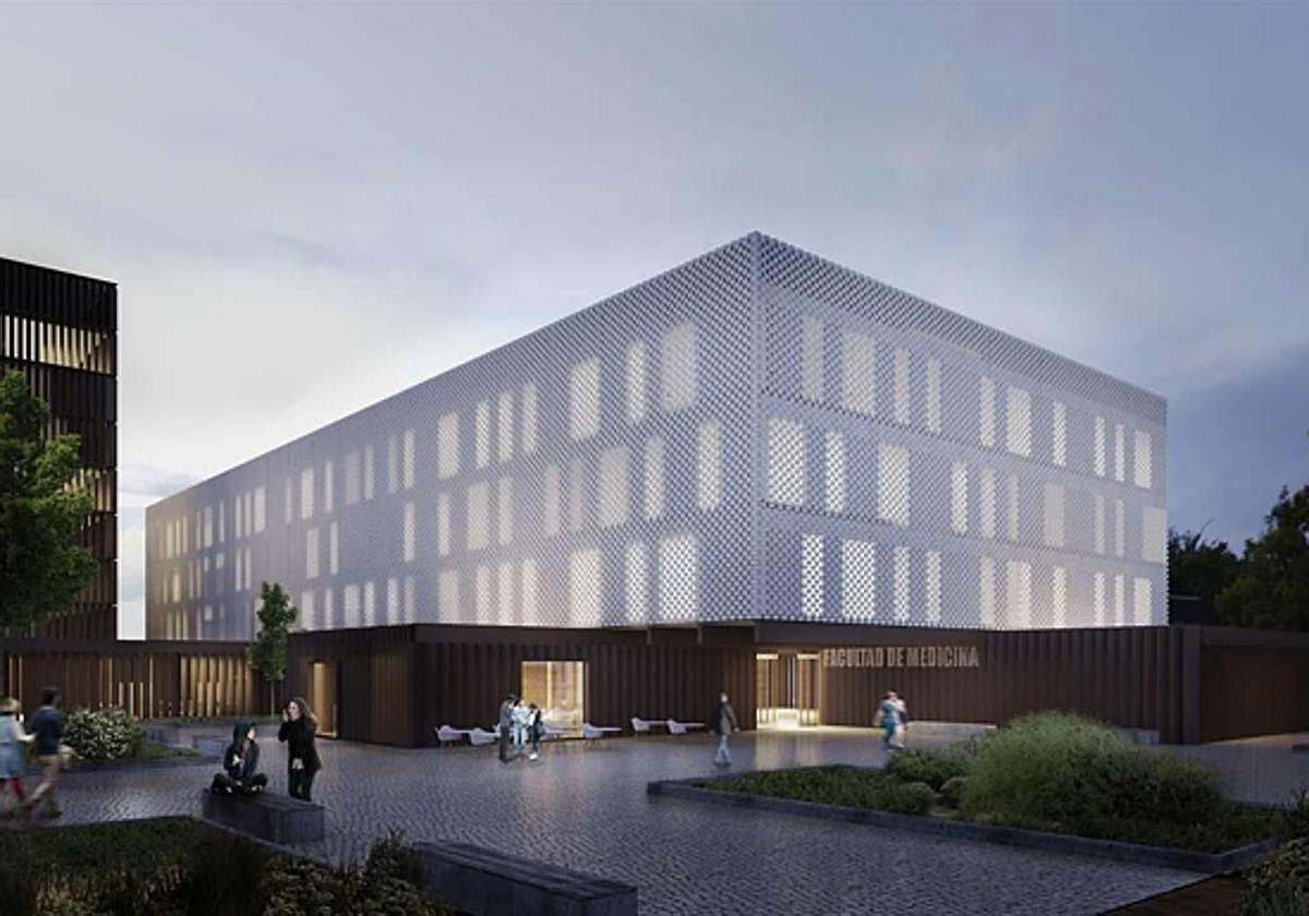 Imagen de cómo será el aulario de la nueva Facultad de Medicina en Badajoz.