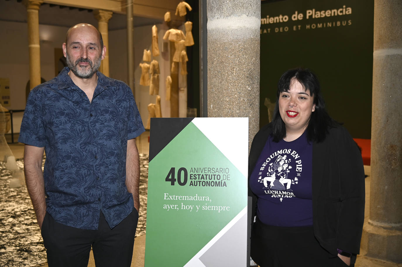 Gonzalo Torres, asesor de Unidas Podemos y Elena Mejías, concejala de Unidas Podemos 