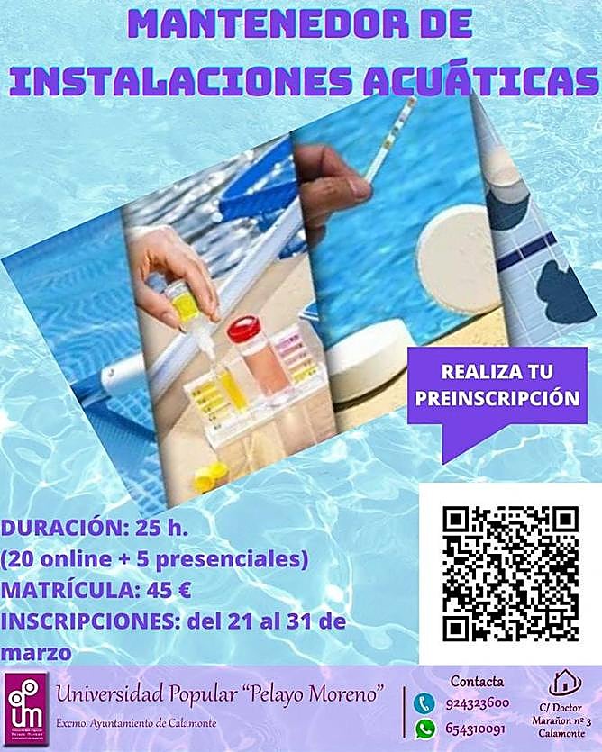 Curso de Mantenedor de Instalaciones Acuáticas