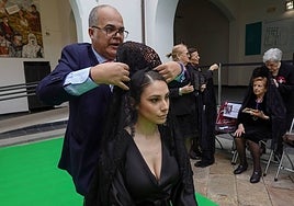 Taller de mantillas en el Museo de la Ciudad.