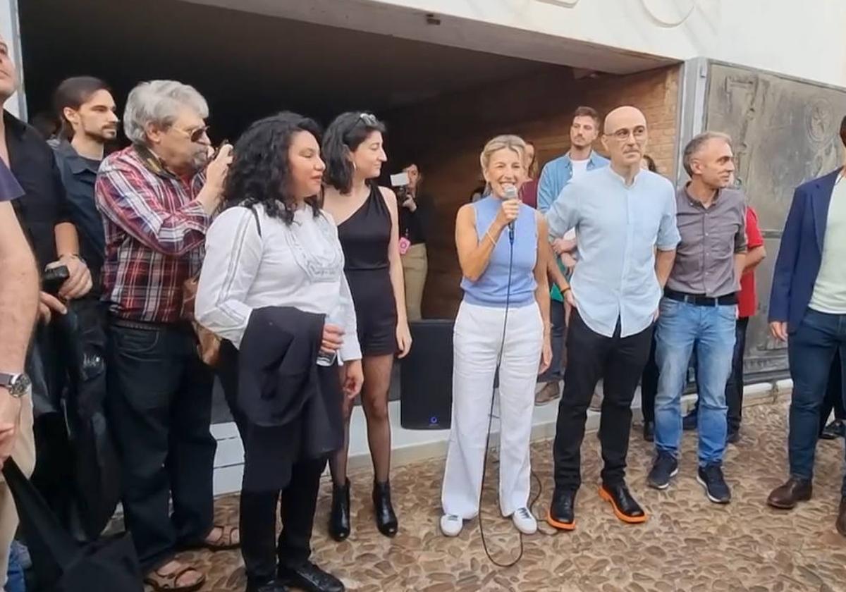 Acto de presentación de Sumar en Mérida con Yolanda Díaz el pasado octubre.