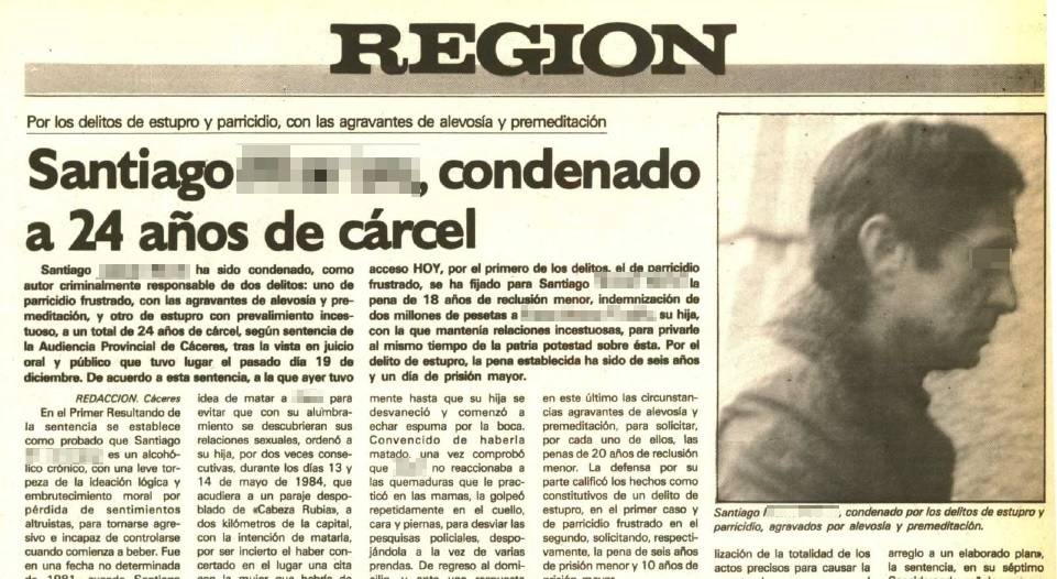 Noticia de la sentencia condenatoria.