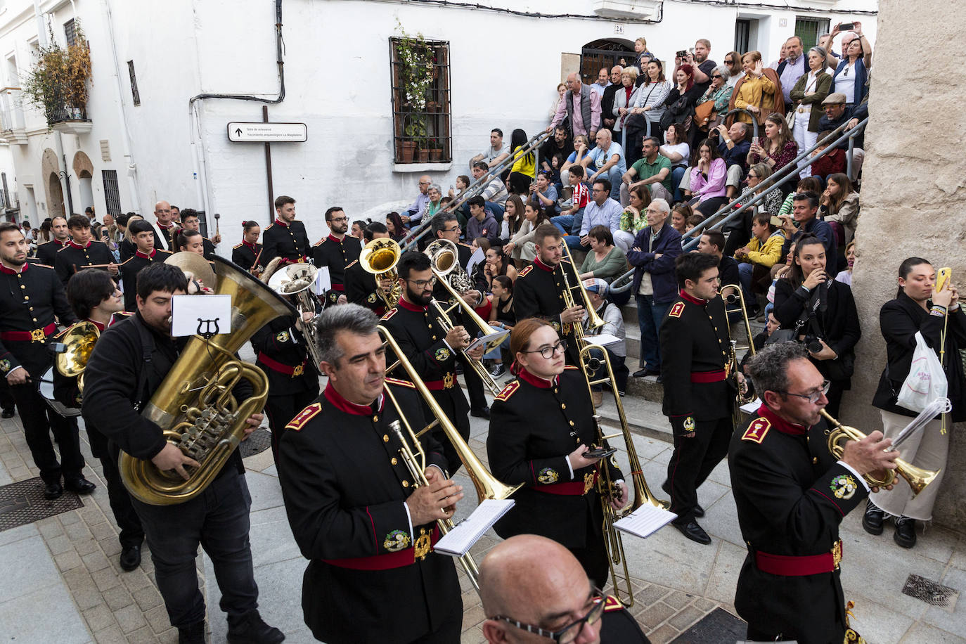 Procesiónj de la Hermandad de la Sagrada Cena en Plasencia este Jueves Santo. 