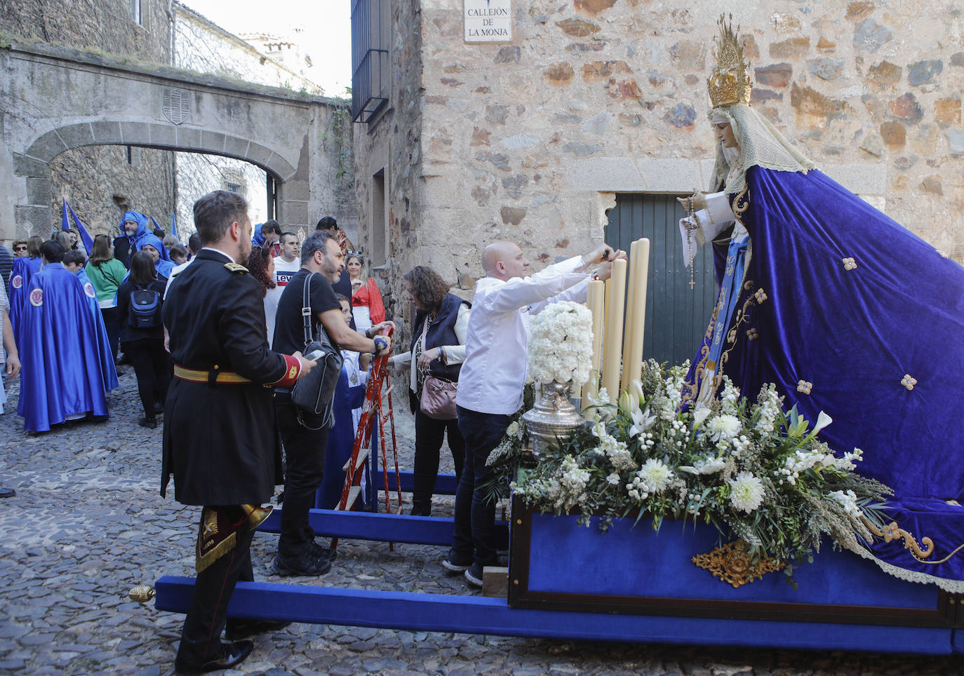 Pasos: Nuestro Padre Jesús de la Expiración de la Arguijuela y Nuestra Madre y Señora de Gracia y Esperanza. Cofradía: Ilustre Hermandad de Penitencia y Cofradía de Nazarenos de Nuestro Padre Jesús de la Expiración de la Arguijuela y Nuestra Madre y Señora de Gracia y Esperanza.