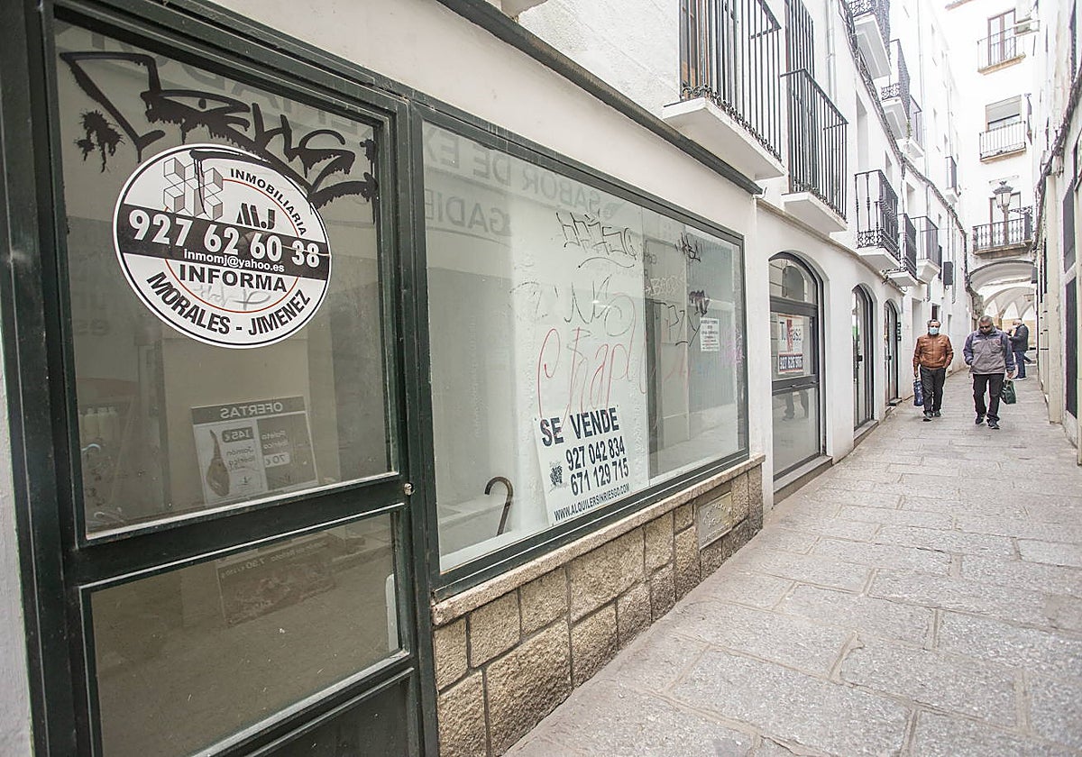 Local comercial sin uso en el centro en una imagen de archivo.