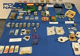 material incautado en el falso club de fumadores de la capital extremeña.