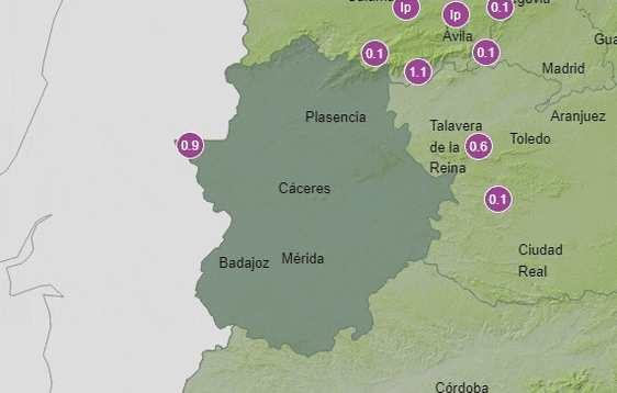 Tiempo en Extremadura: Dónde y cuánto lloverá este viernes y sábado