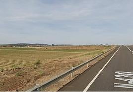 La N-430 cerca de Ruecas.