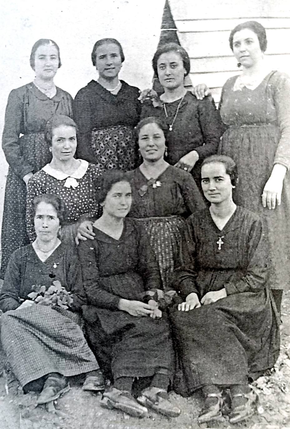 Año 1937. Empleadas de la imprenta que editaba el método 'Rayas'.