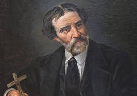 Retrato de Eduardo Sánchez que hizo su hijo