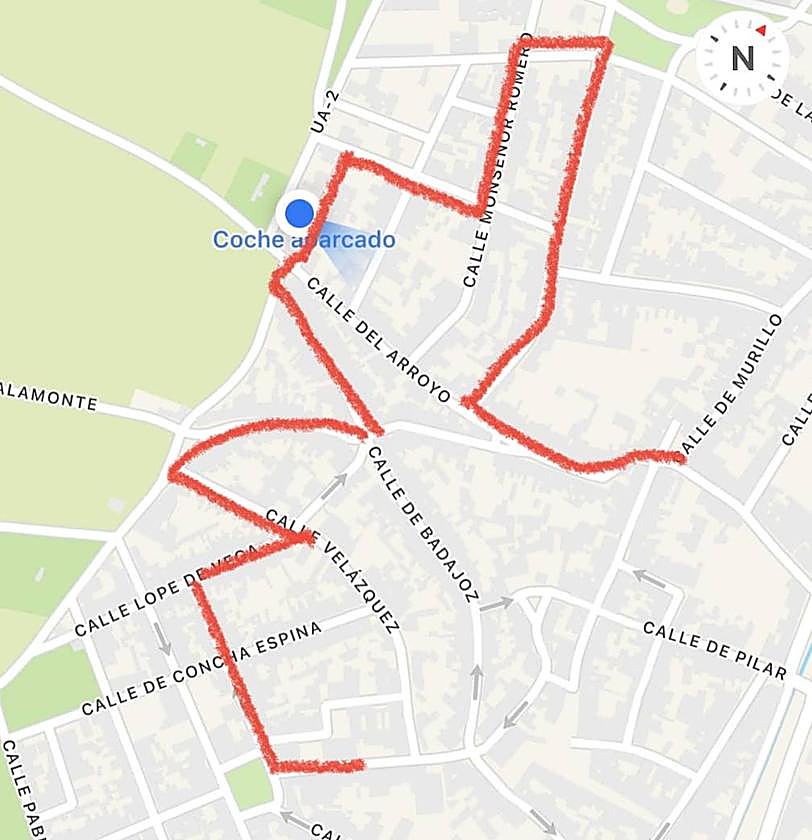 Recorrido de la procesión.