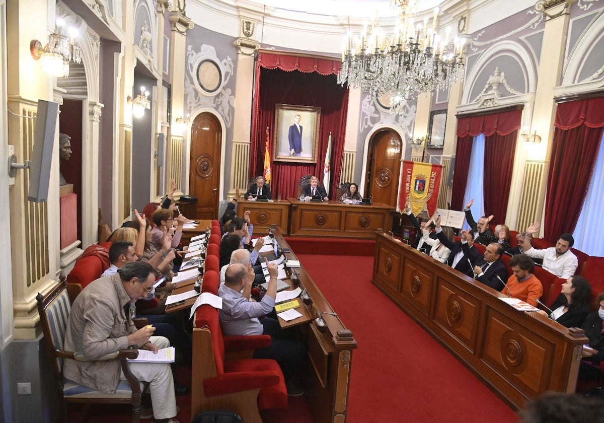 Pleno del Ayuntamiento de Badajoz.