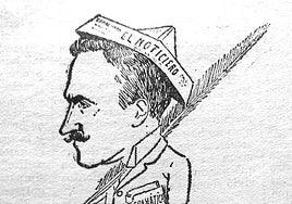 Caricatura de Manuel Castillo, que fundó ‘El Noticiero. Diario de Cáceres’ y lo dirigió desde 1903 a 1918