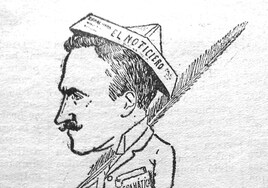 Caricatura de Manuel Castillo, que fundó 'El Noticiero. Diario de Cáceres' y lo dirigió desde 1903 a 1918.