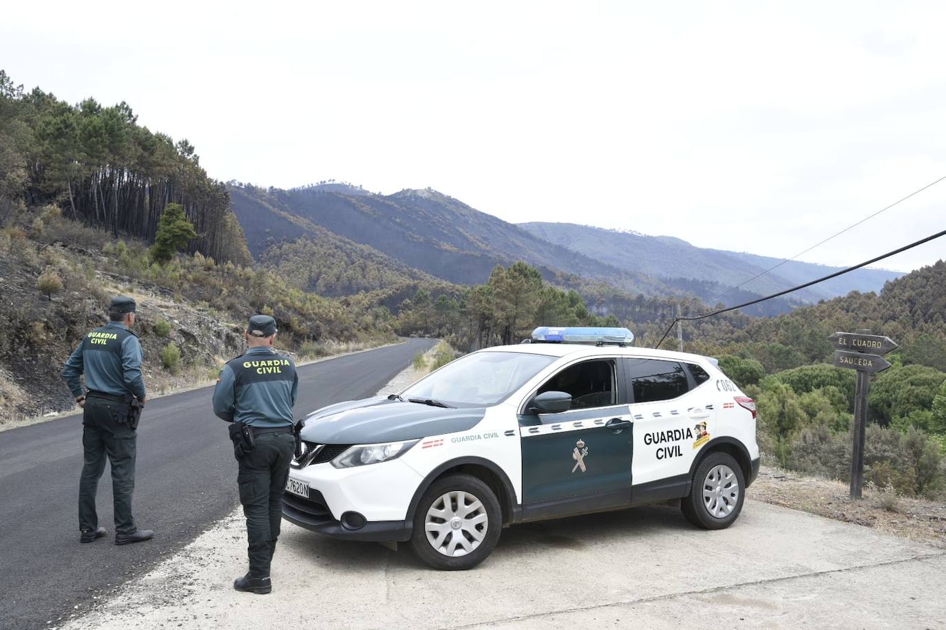 Imágenes de la zona quemada en Las Hurdes y Sierra de Gata por el fuego