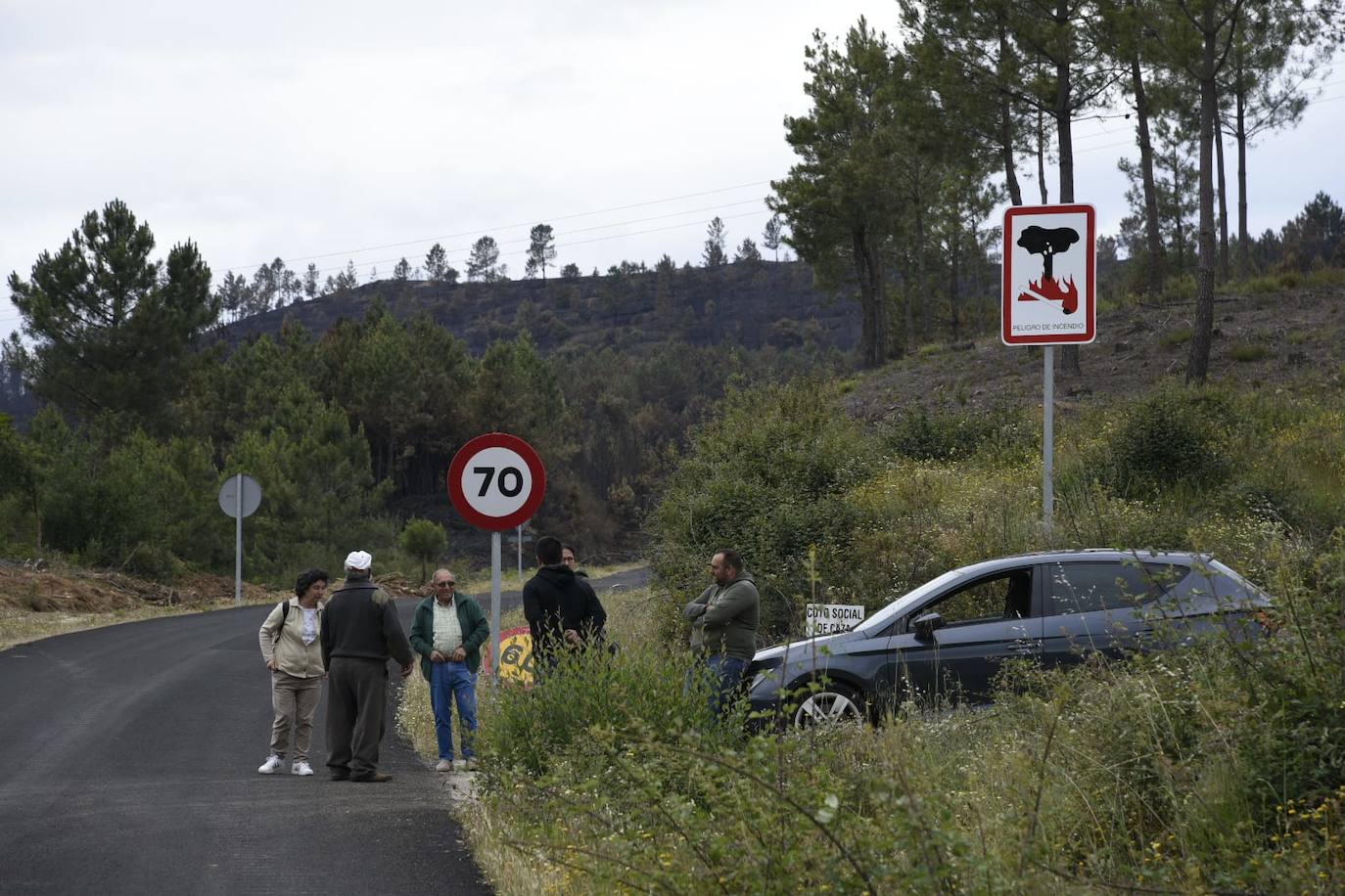 Imágenes de la zona quemada en Las Hurdes y Sierra de Gata por el fuego