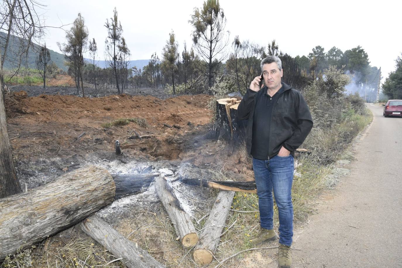 Imágenes de la zona quemada en Las Hurdes y Sierra de Gata por el fuego