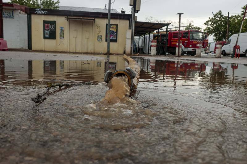 Así ha quedado la feria de Cáceres tras el temporal