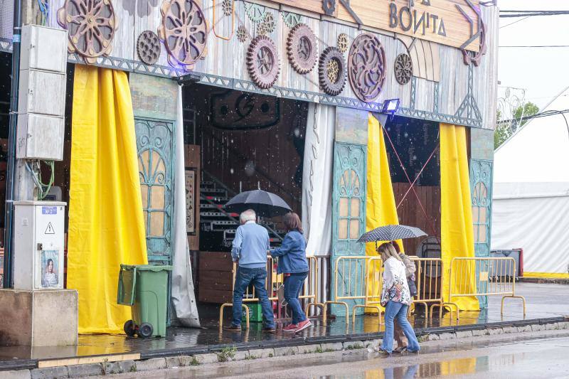 Así ha quedado la feria de Cáceres tras el temporal