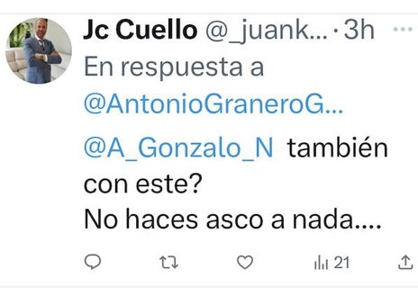 Imagen secundaria 1 - Denuncian a un candidato de Vox en la Asamblea por acosar en twitter a una ex cargo del partido