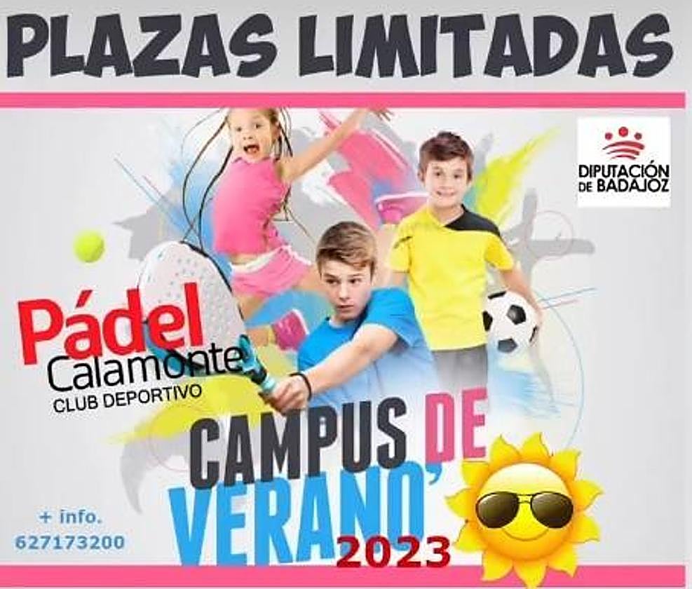 El CD Pádel Calamonte organiza el Campus de Verano 2023