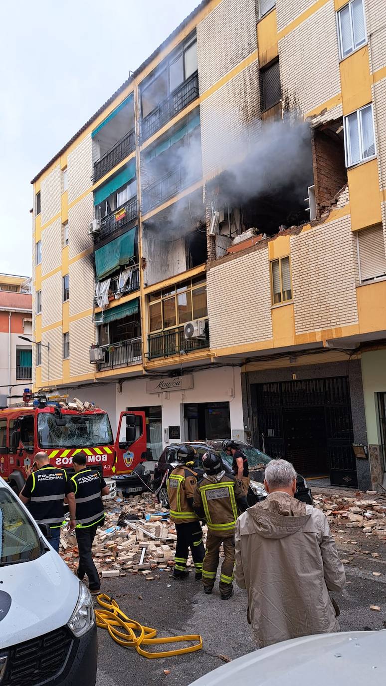 Así ha quedado la vivienda afectada tras la explosión en Badajoz