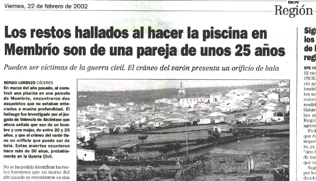 Noticia publicada en el Diario HOY el 22 de febrero de 2002.